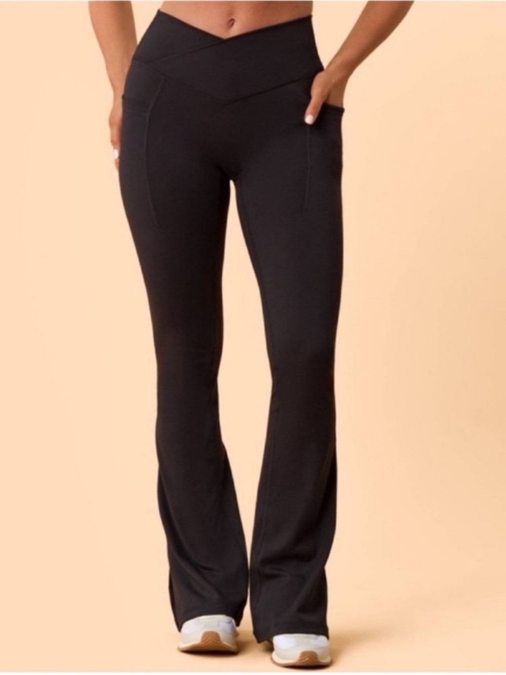 Blogilates Women’s Crisscross High Rise Flare Leggings - Black Size 2X NWT
